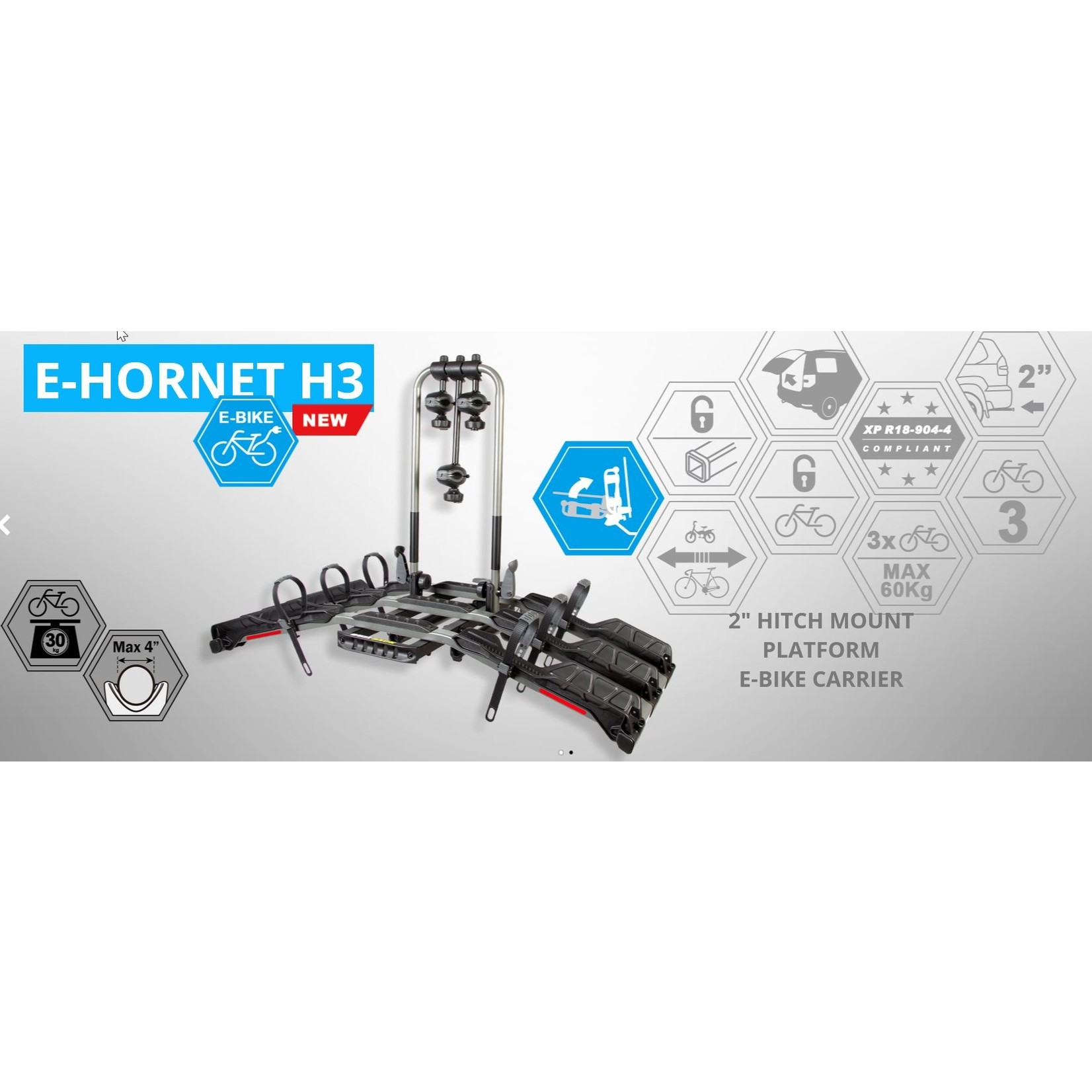 BuzzRack Buzz Rack E-Hornet 3H For 3 Bike Hitch Mount Rack (BC-20586-3AF)