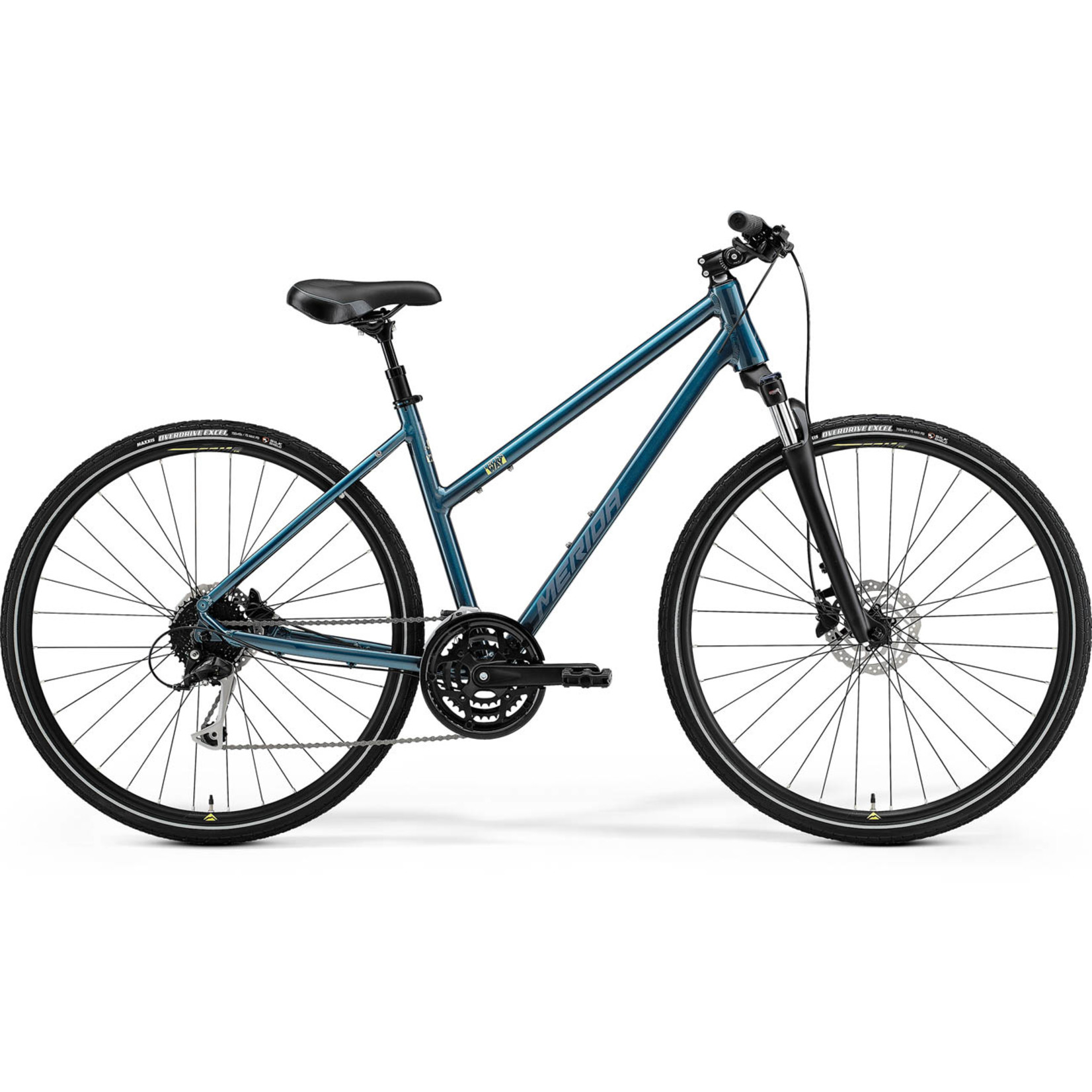 Merida Merida 2021 Crossway 100 Women's Hybrid Bike - Teal Blue(Silver Blue/Lime) - MD(51)