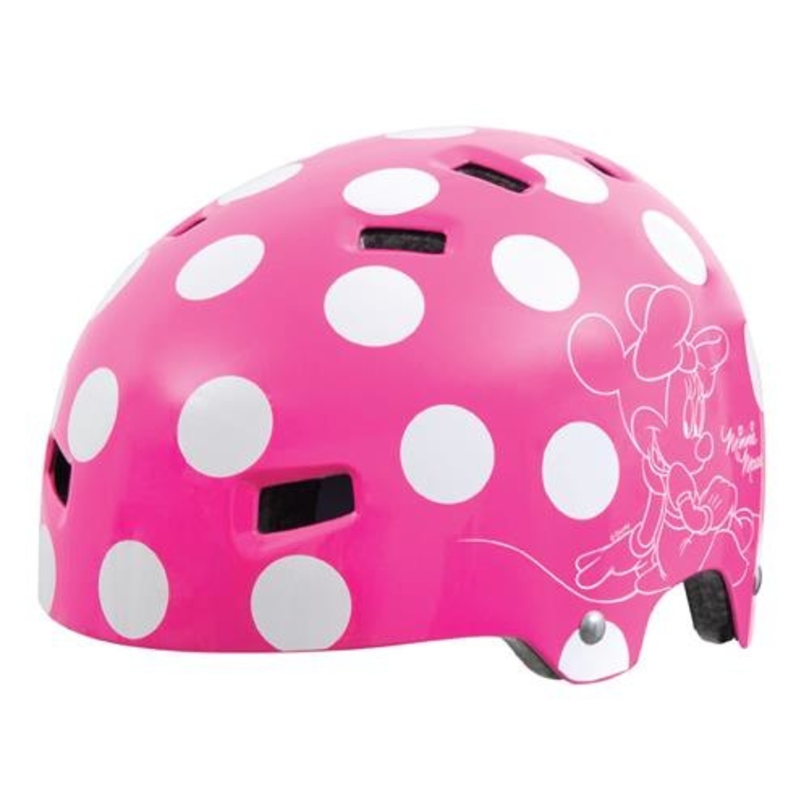 Skate Minnie Mouse Kid's Bike Helmet - Size 50-54cm - Licensed Pink/White