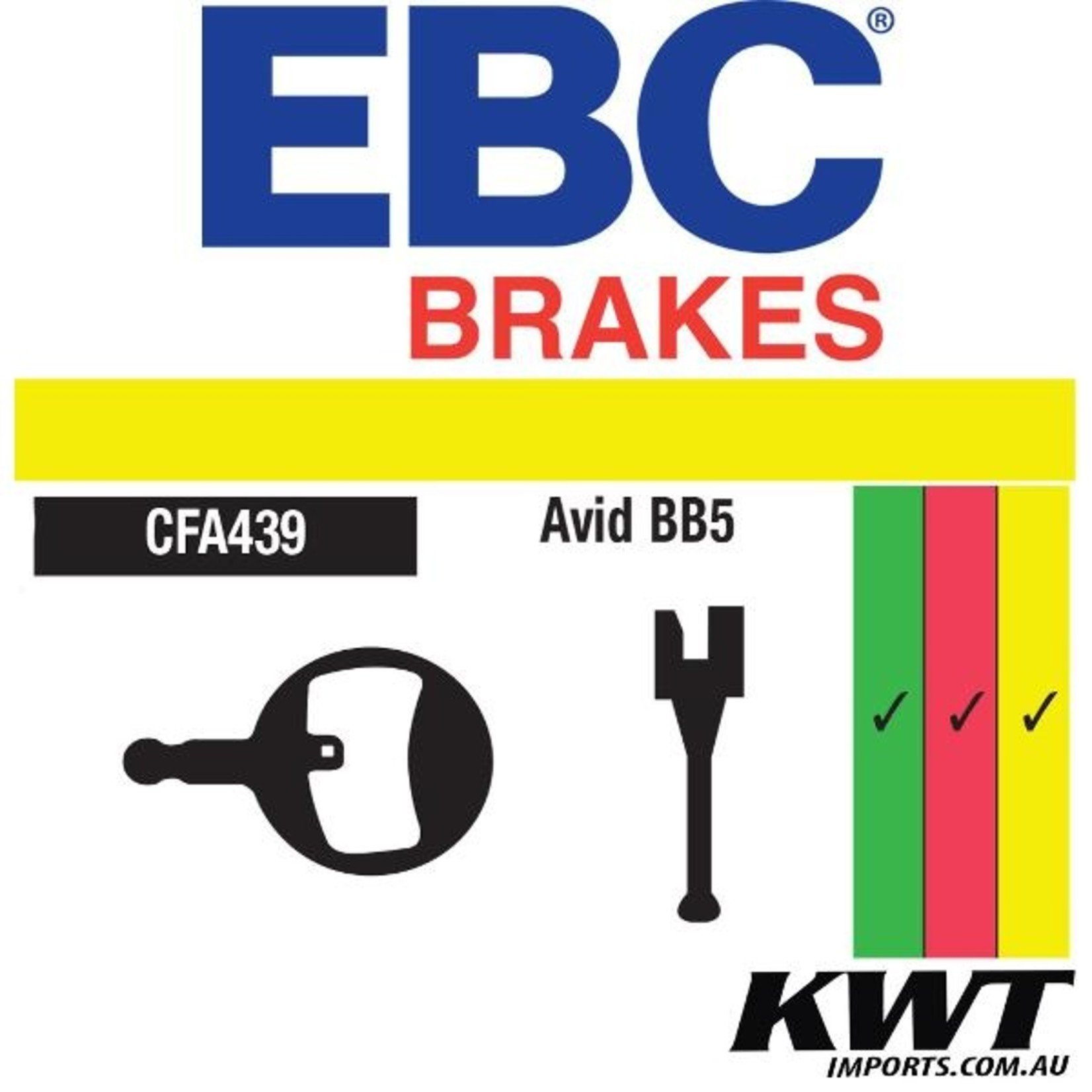 EBC EBC Disc Brake Pad - AVID Ball Bearing BB5 - Gold Sintered Compound