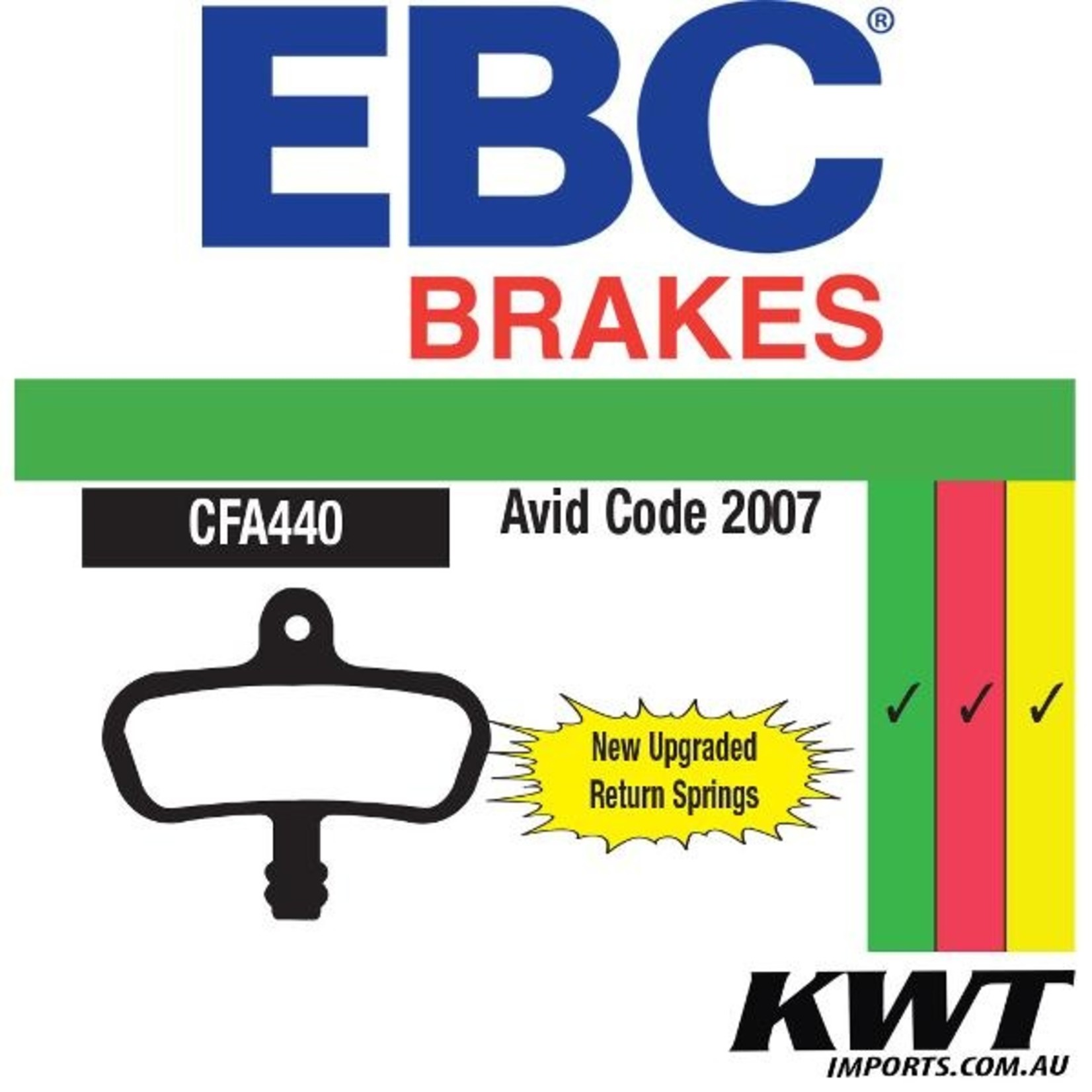 EBC EBC Brake Pad - PAD440G AVID Code 2007 - Green Compound EB440G