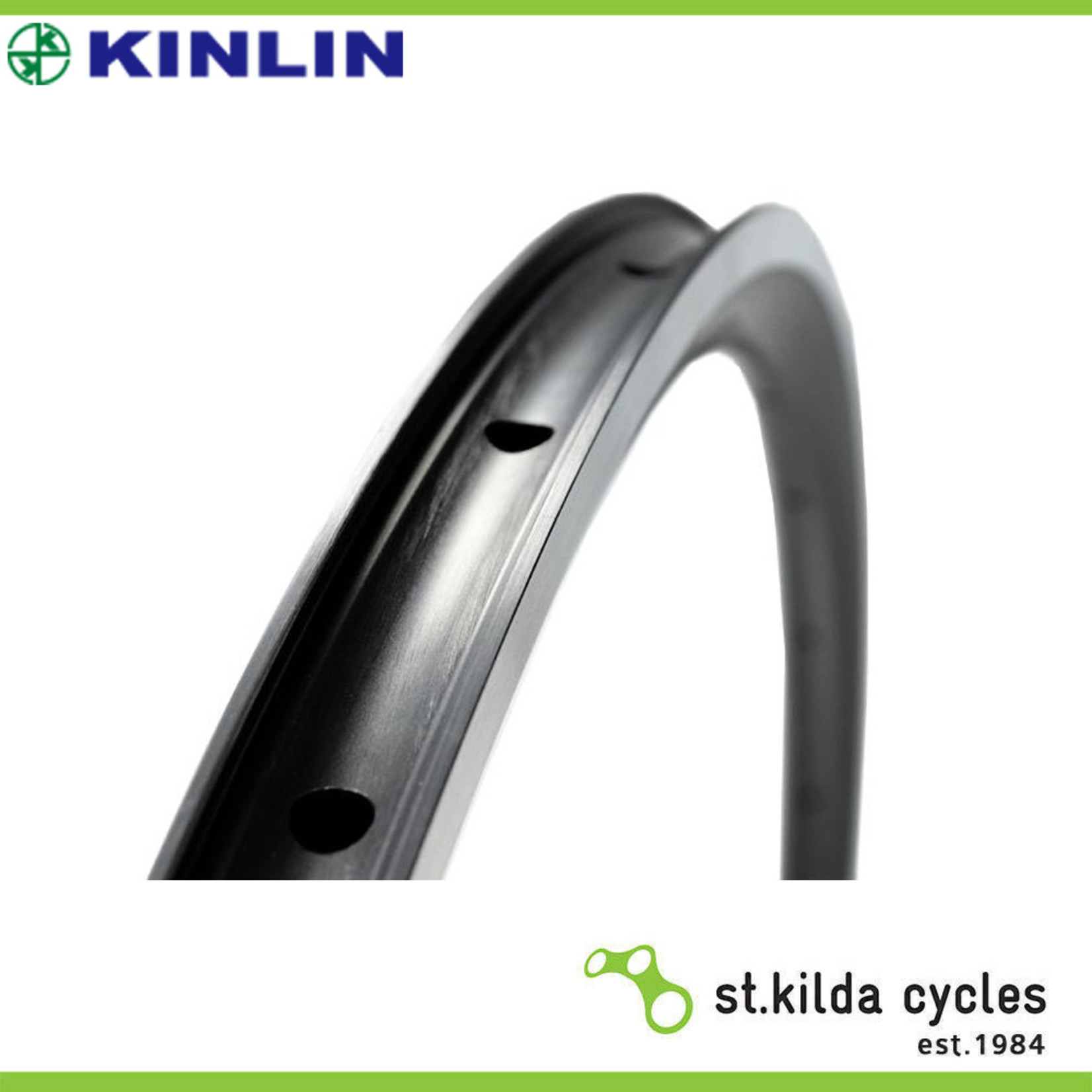 Kinlin Kinlin Rim XR-26T - TR Road Wheel Rim Front 20 Hole - Aluminum - Gloss Black