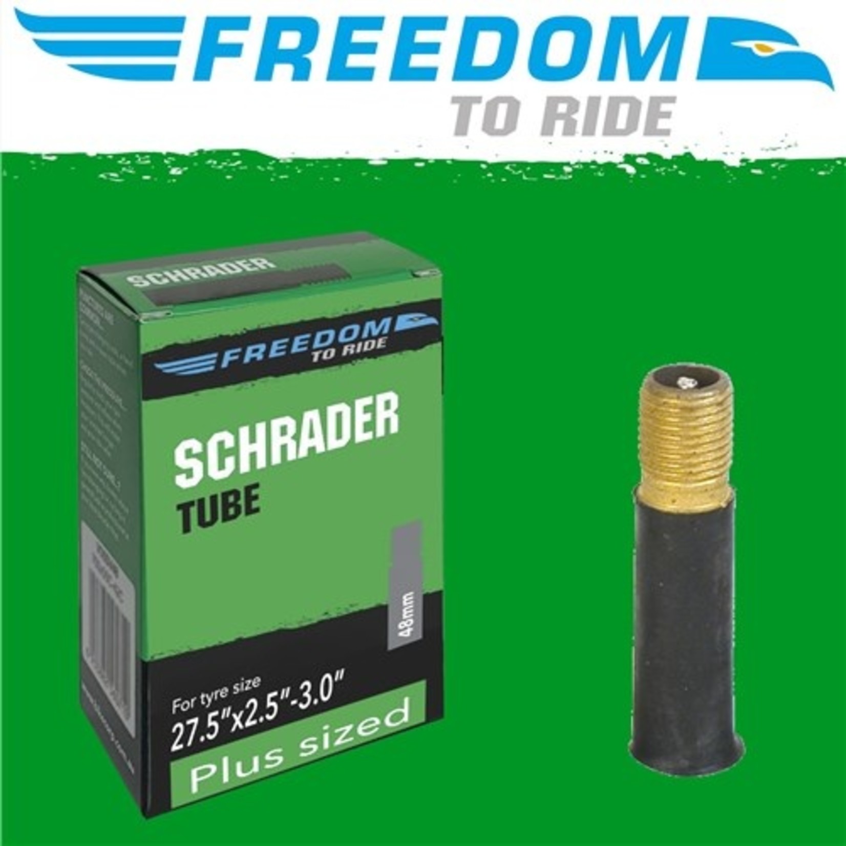 Freedom Freedom Bike Tube - 27.5" X 2.50"-3.0" - Plus Sized Schrader Valve 48mm - Pack of 2