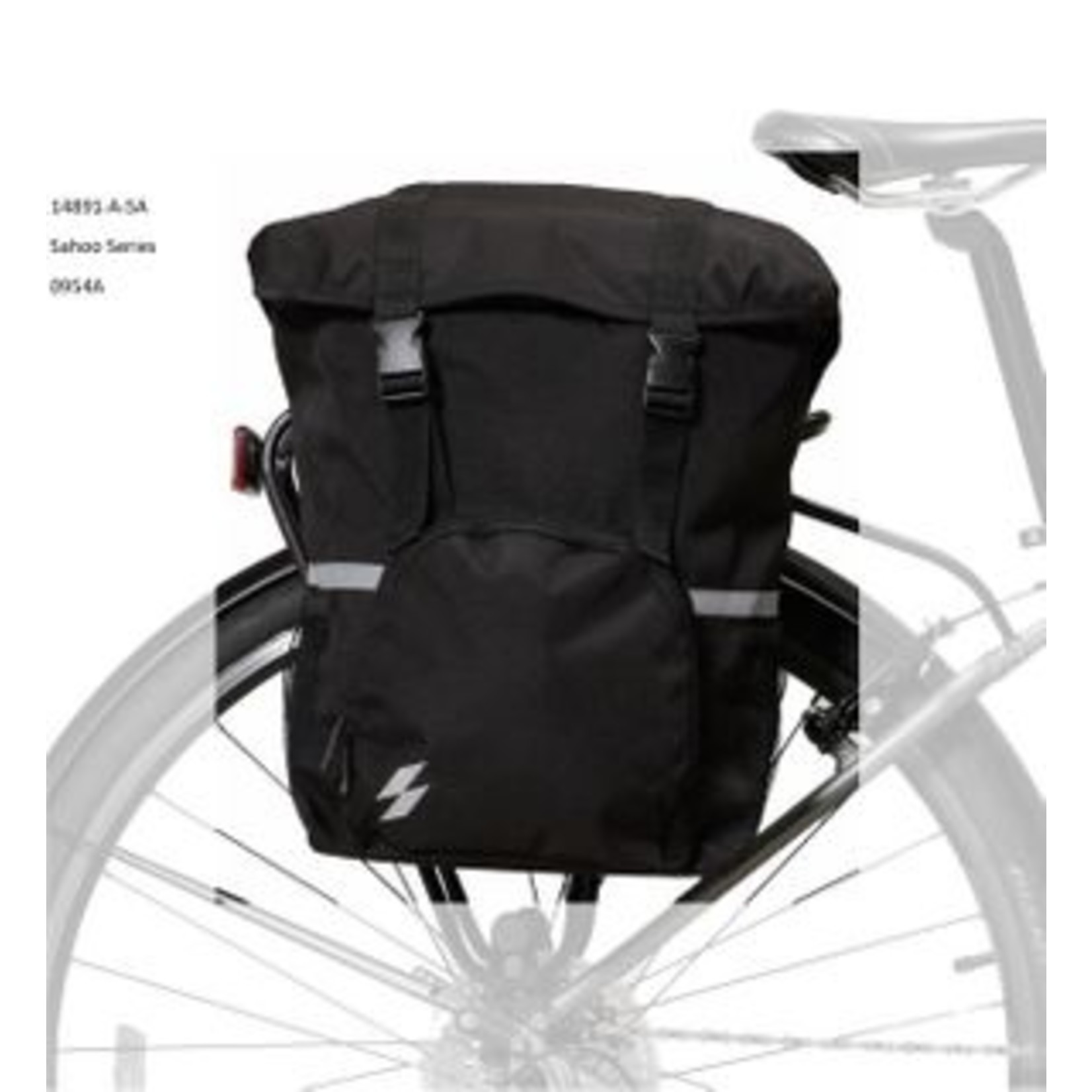 Roswheel Roswheel - Pannier Bike/Cycling Bag15L Water Resisitant H40/W30/D13Cm - Black