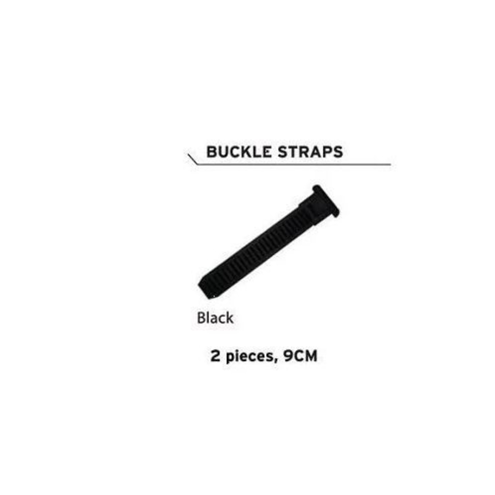FLR FLR Straps - Buckle Straps For Shoes - 9Cm - Black (Bag Of 2)