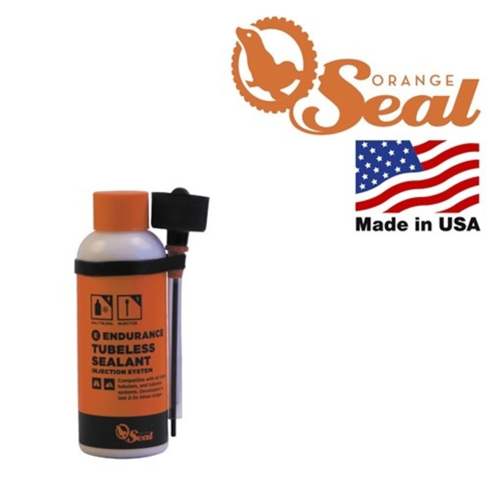 orange seal Orange Seal Endurance Tubeless Tyre Sealant - 118ml (4OZ) Bottle with Injection