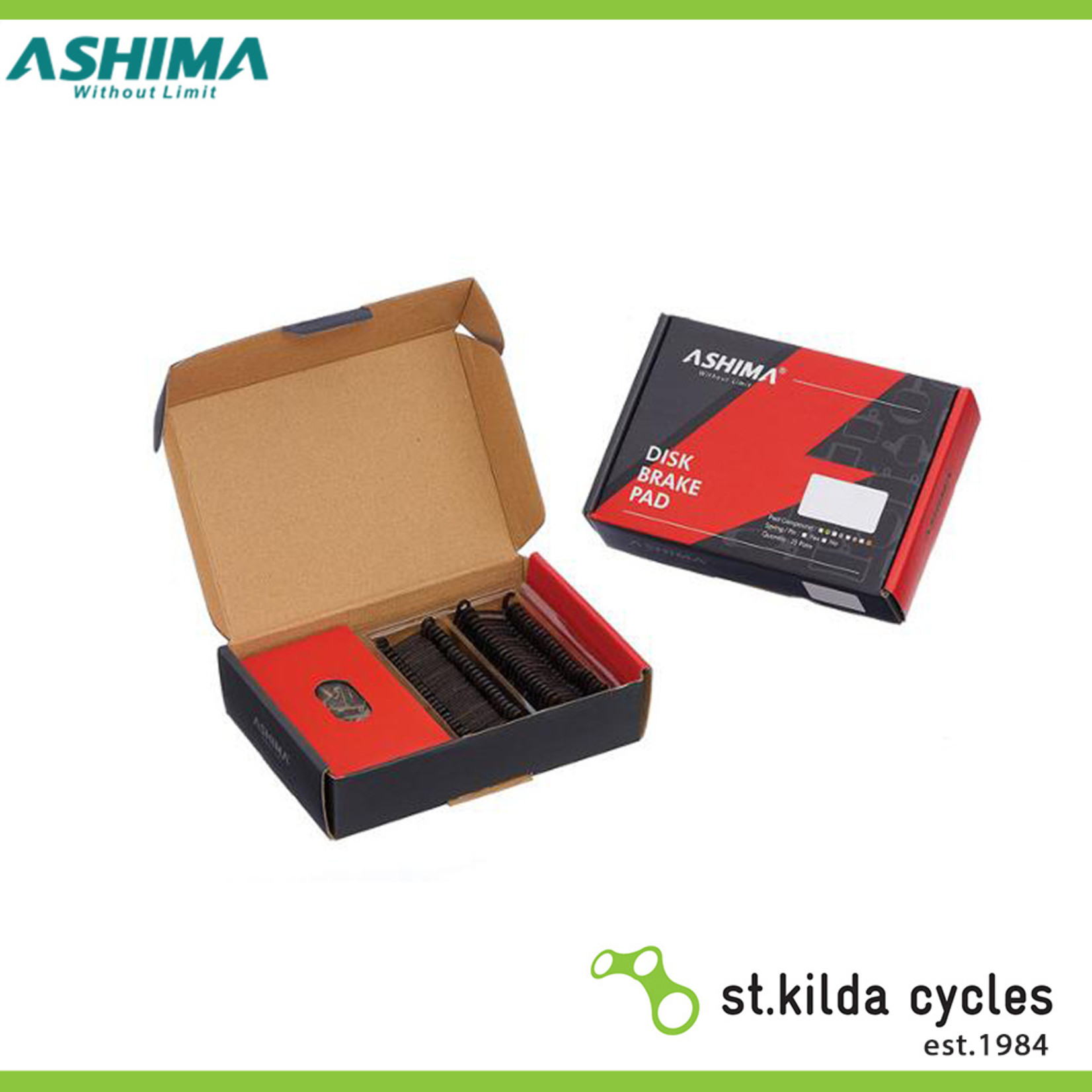 Ashima Ashima Disc Brake Pads - Organic For Shimano DEORE BR-M515/525/575/415/465/475