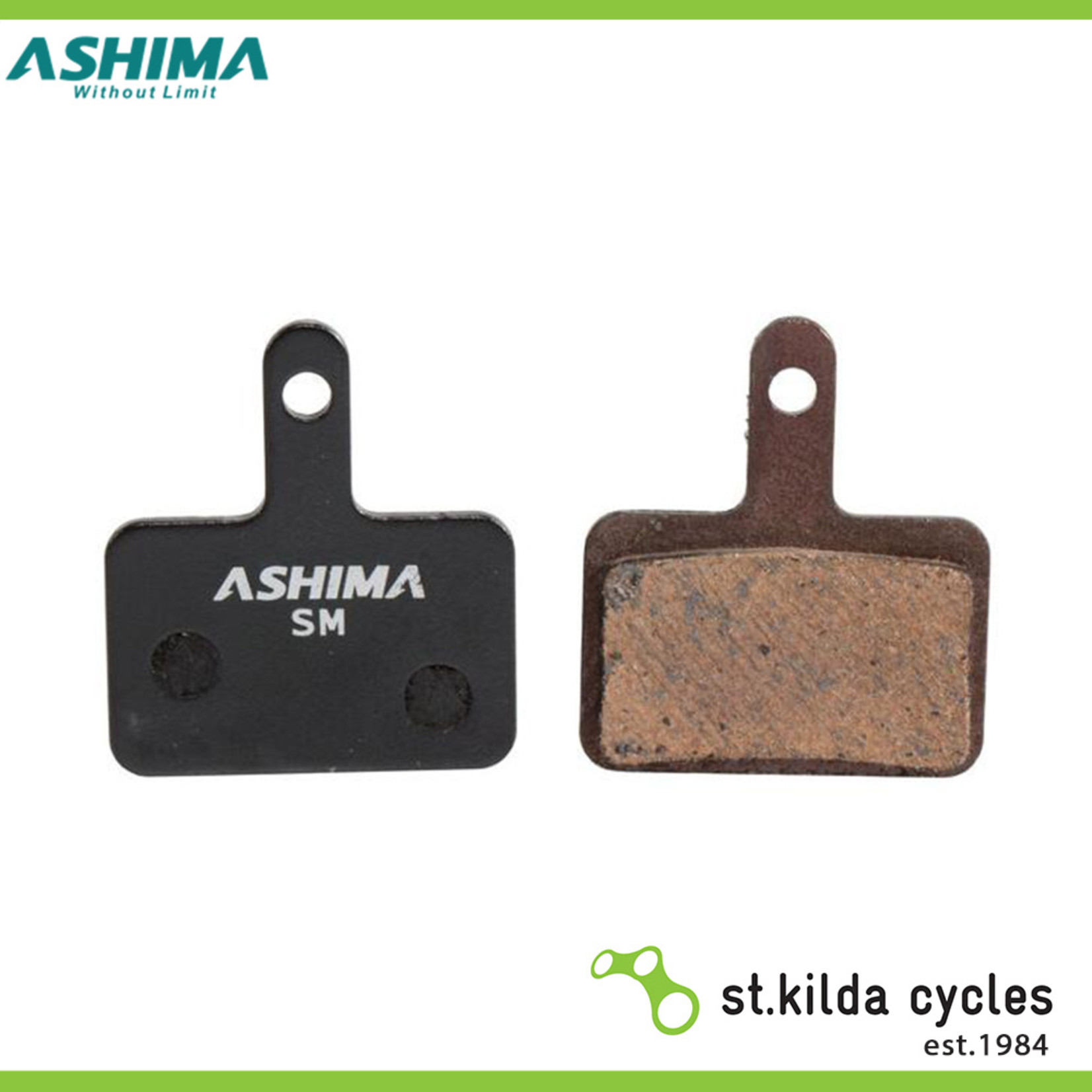 Ashima Ashima Disc Brake Pads - Organic For Shimano DEORE BR-M515/525/575/415/465/475