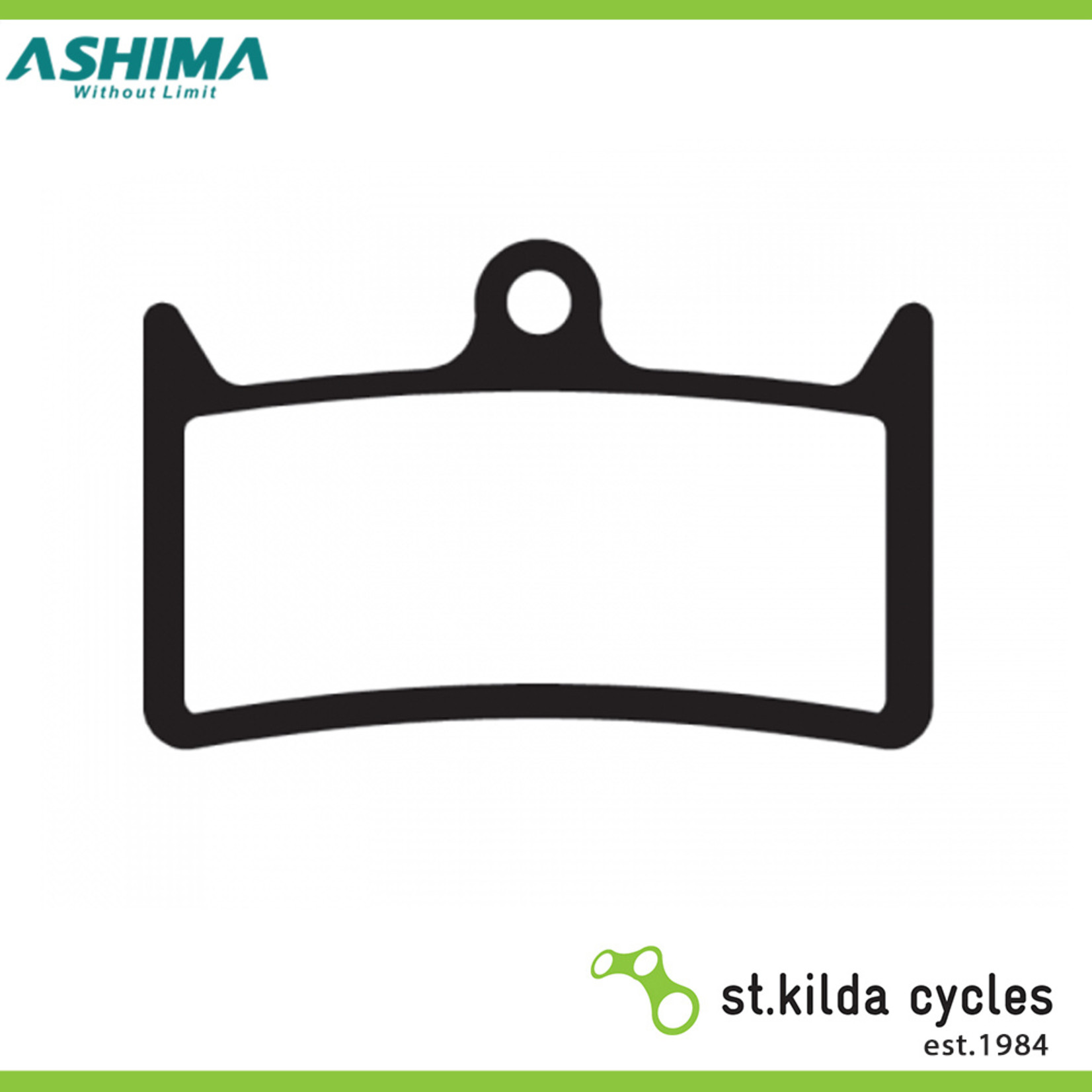 Ashima Ashima Disc Brake Pads - Semi Metallic - For Hope V4, Giang MPH2000