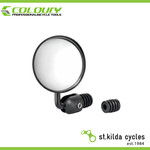 COLOURY Coloury Bike Bicycle Handlebar Mirror - 2.5 Inch Round - Angle Adjustable