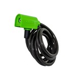 Luma Luma Bike/Cycling Lock - Cable Key Lock - 12mm X 1850mm With Green Highlights