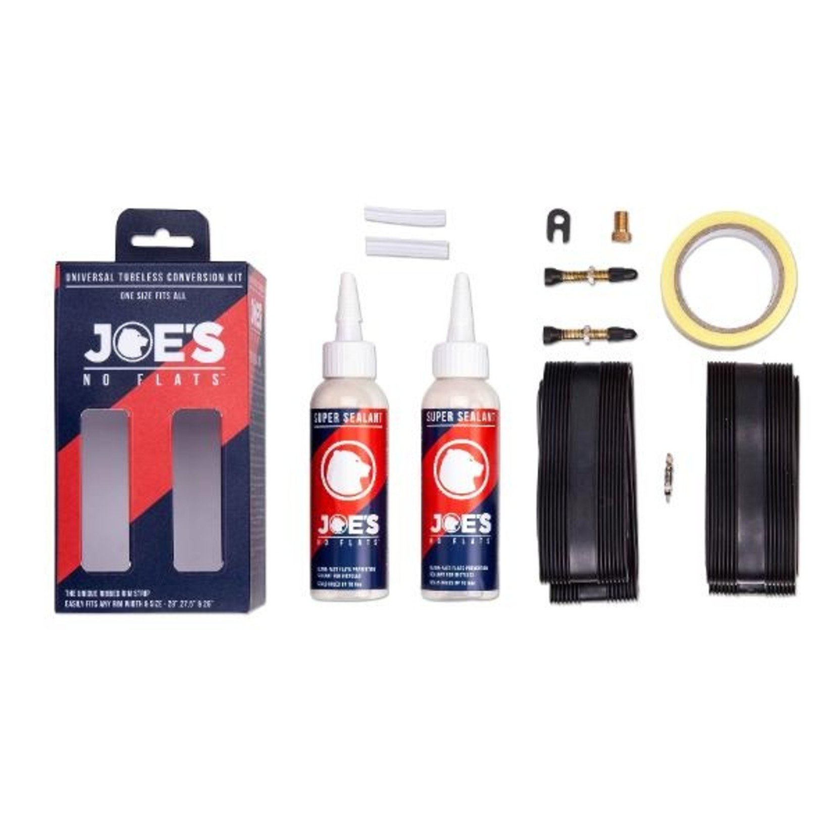 Joes Joes No Flats Universal Tubeless Kit - 26 To 29 Inch Rims-2X125Ml Super Sealant