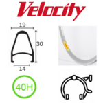 velocity Velocity Rim - Deep V 700C 40H - Presta Valve - Rim Brake - D/W - Silver ANO MSW