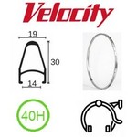 velocity Velocity Rim - Deep V 700C 40H ANO Non - Silver
