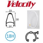 velocity Velocity Rim - Deep V 700C 18H - Presta Valve - Rim Brake MSW D/W - White
