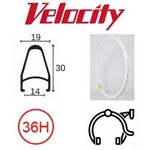 velocity Velocity Rim - Deep V 700C 36H PC - White