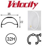 velocity Velocity Rim - P35 700C (622) 32H PC - White