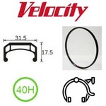 velocity Velocity Rim - Psycho 700C40H - Schrader Valve - Rim Brake - D/W - Black PC MSW