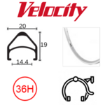 velocity Velocity Rim - Aerohead 16 X 13/8 [349] 36H MSW - Silver -V4010