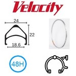 velocity Velocity Rim - Aeroheat 20" 406 48H Silver ANO MSW - Silver -V1377