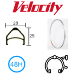 velocity Velocity Rim - Taipan 20"X23mm 48H Ano - (406X23) - Presta Valve - Silver
