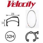 velocity Velocity Rim - Synergy OC 700C 32H - Presta Valve - Rim Brake - D/W - Silver MSW