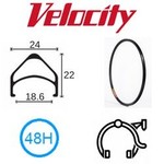velocity Velocity Rim - Aeroheat 26" 559 48H Ano Msw - Black