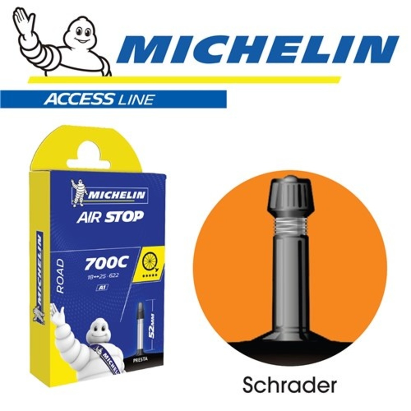 Michelin Michelin Bike Tube Schrader - Airstop - 27.5" X 1.95"-2.35"- 40mm - Pair