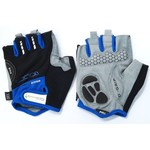 Pro Series Pro-Series - Gloves - Amara Material With Gel Padding - Medium - Black/Blue Trim