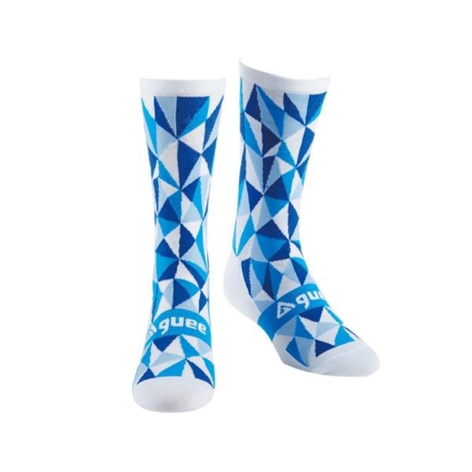 Guee Guee Socks - Geo Racefit -Colour White & Blue - Size Smal Material: Polyamide