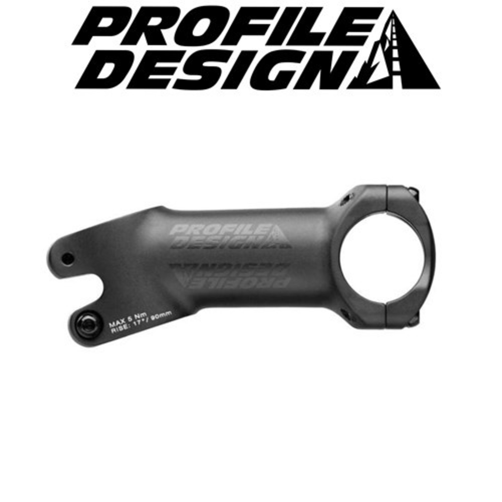 profile design Profile Design 1/Seventeen Stem - 3-D Forged 6061-T6 Aluminum - 17X80mm 31.8mm