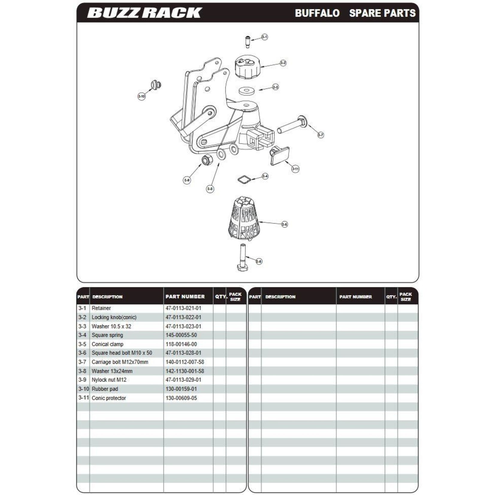 BuzzRack Buzz Rack Buffalo 4 Bike Dual Arm Rack Towball Tilt Mount Rack - 86 X 34 X 30cm