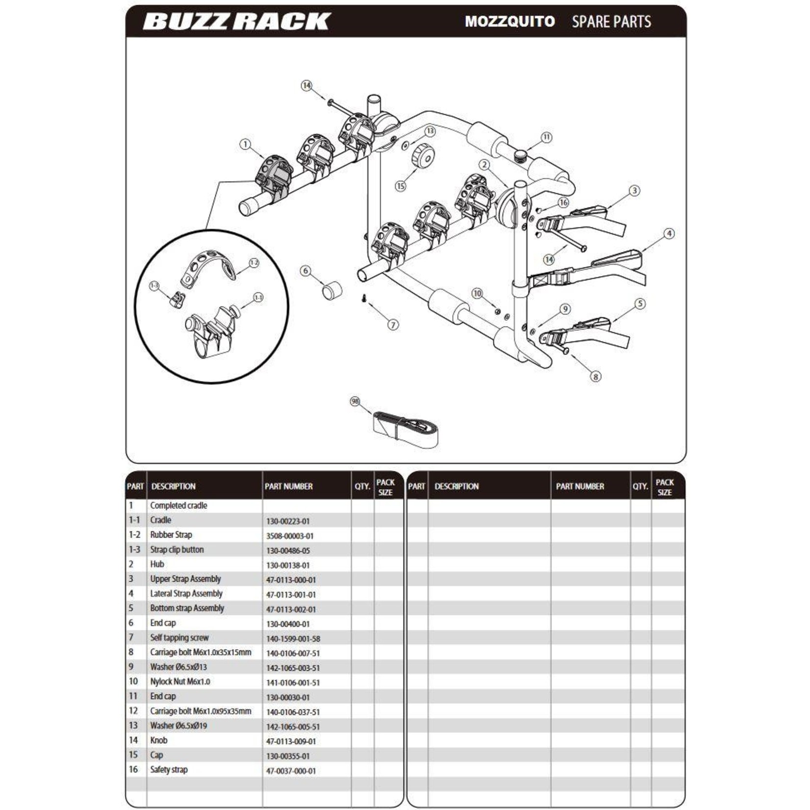 BuzzRack Buzz Rack Mozzquito 3 Bike Trunk Mount Carrier Rack Max.Weight Per Bike 15 Kg