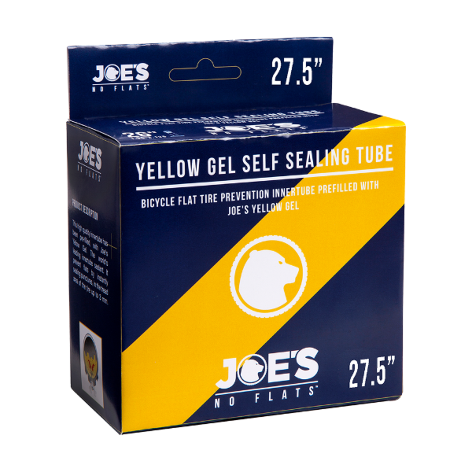 Joes Joes No Flats Yellow Gel Self-Sealing Tube - 27.5 X 1.9/2.35 PV 48mm