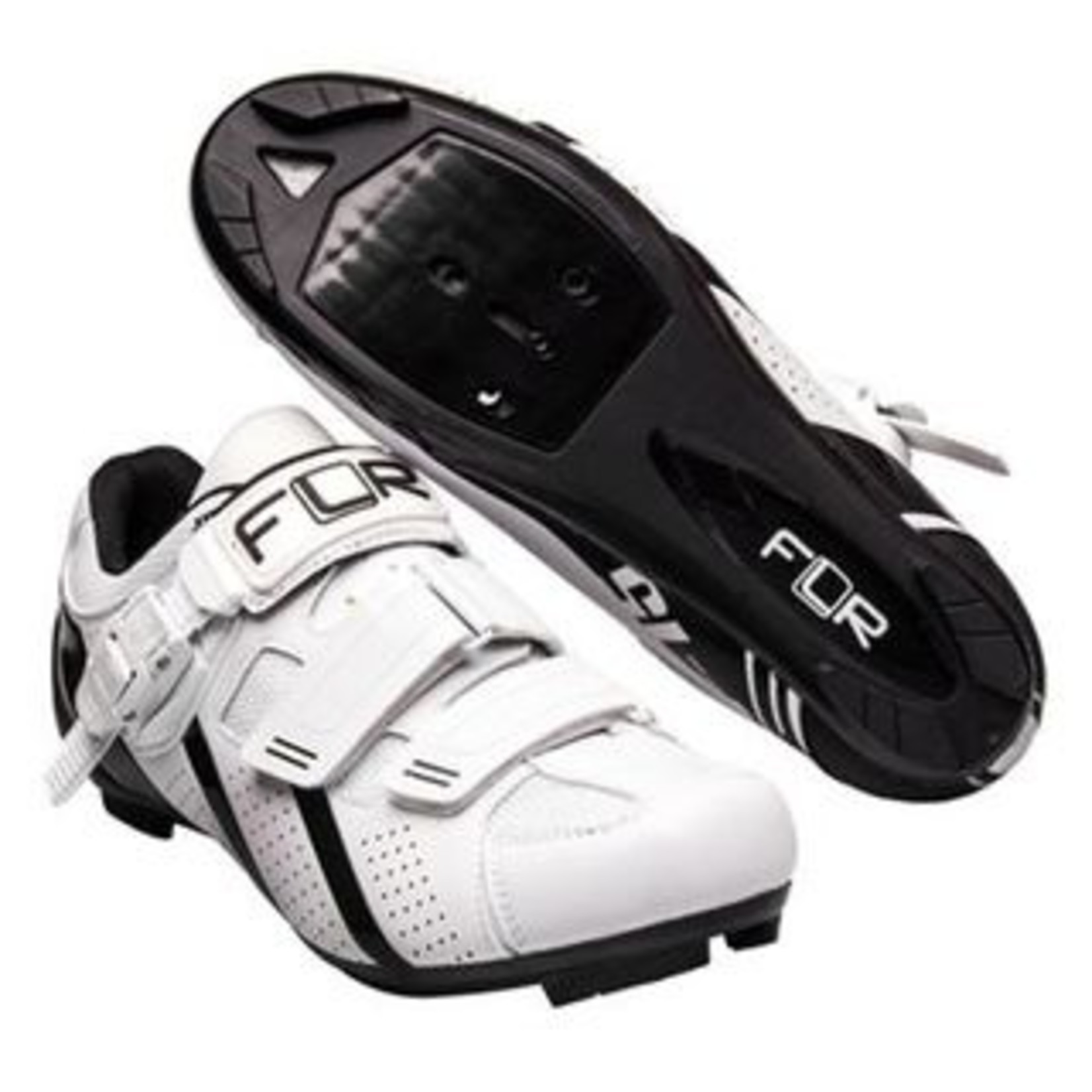 FLR FLR F-15-III - Pro Road Shoes - R250 Outsole - Clip & Laces - Size 44 - White