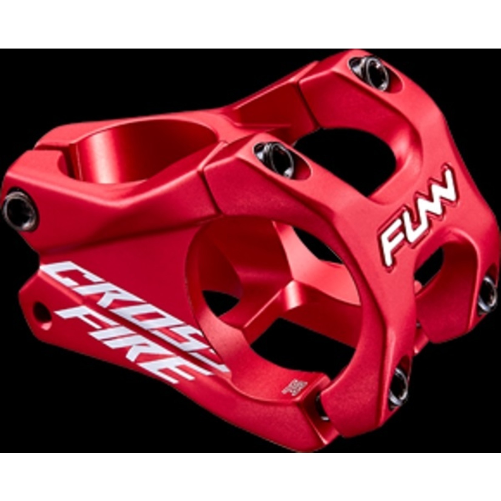 FUNN Funn Bicycle Stem - Crossfire - 31.8mm - 35mm - 0° Rise - Steer 1-1/8 Inch - Red