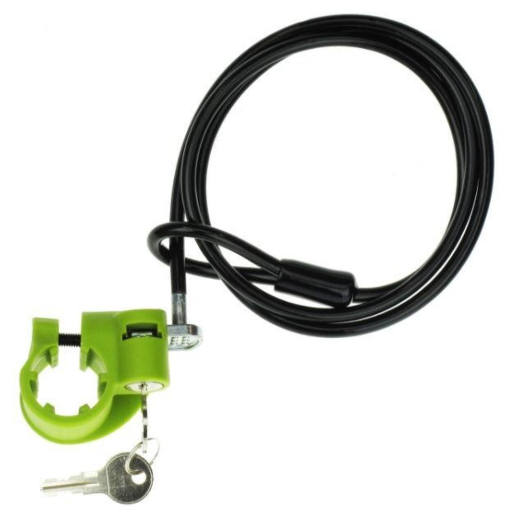 BuzzRack Buzz Rack BR-CABLE-1- Loop Cable/Clamp Lock 980mm Black/Green