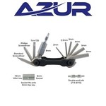 Azur Azur Bike Multi Tool - 14 Function - Allen Key-Torx - Screwdriver - Bits -Socket