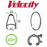 velocity Velocity Rim - Deep V 700C 40H - Presta Valve - Rim Brake - D/W - Black MSW