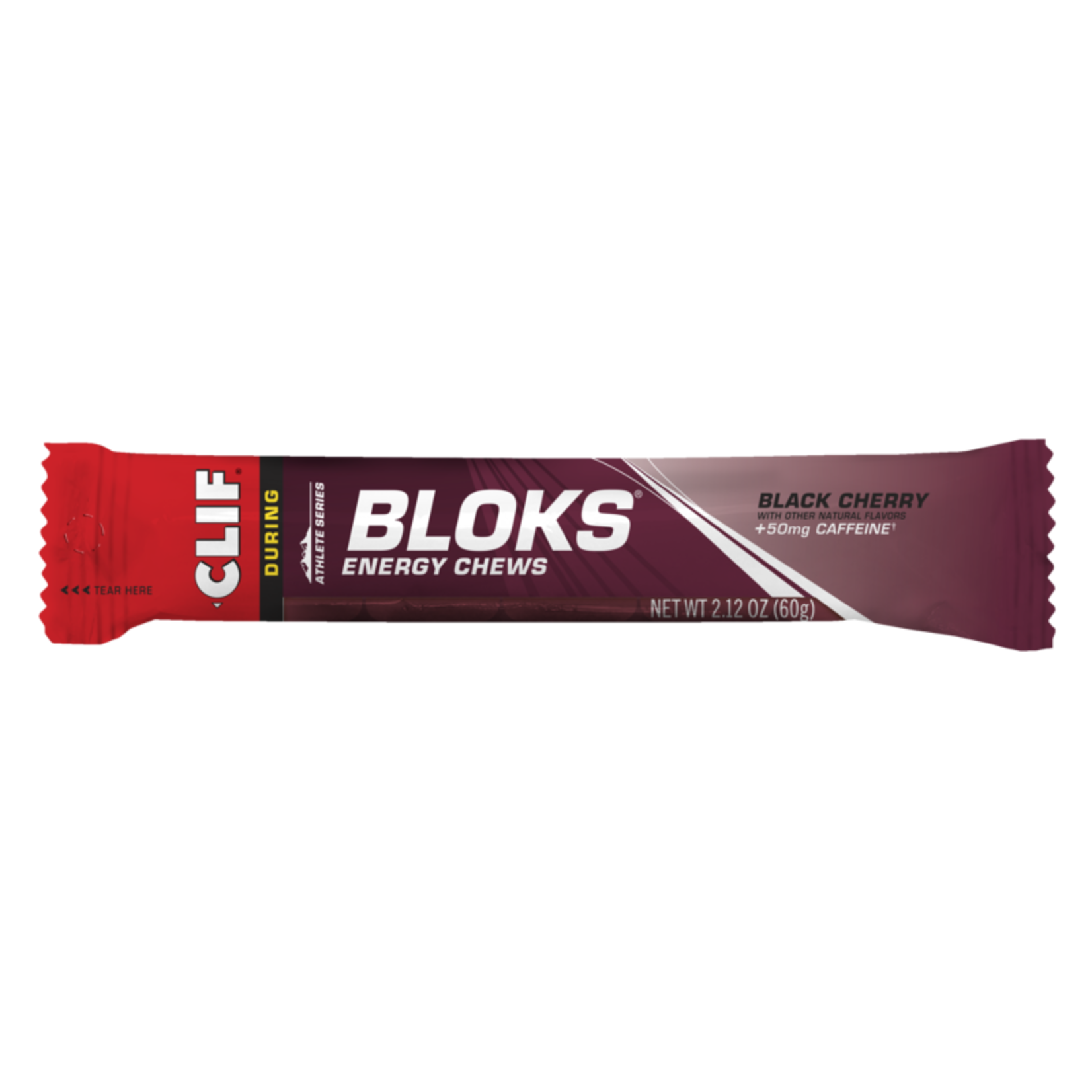 Clif Black Cherry + 50mg Caffeine Shot Bloks Energy Chews - Pack of 18