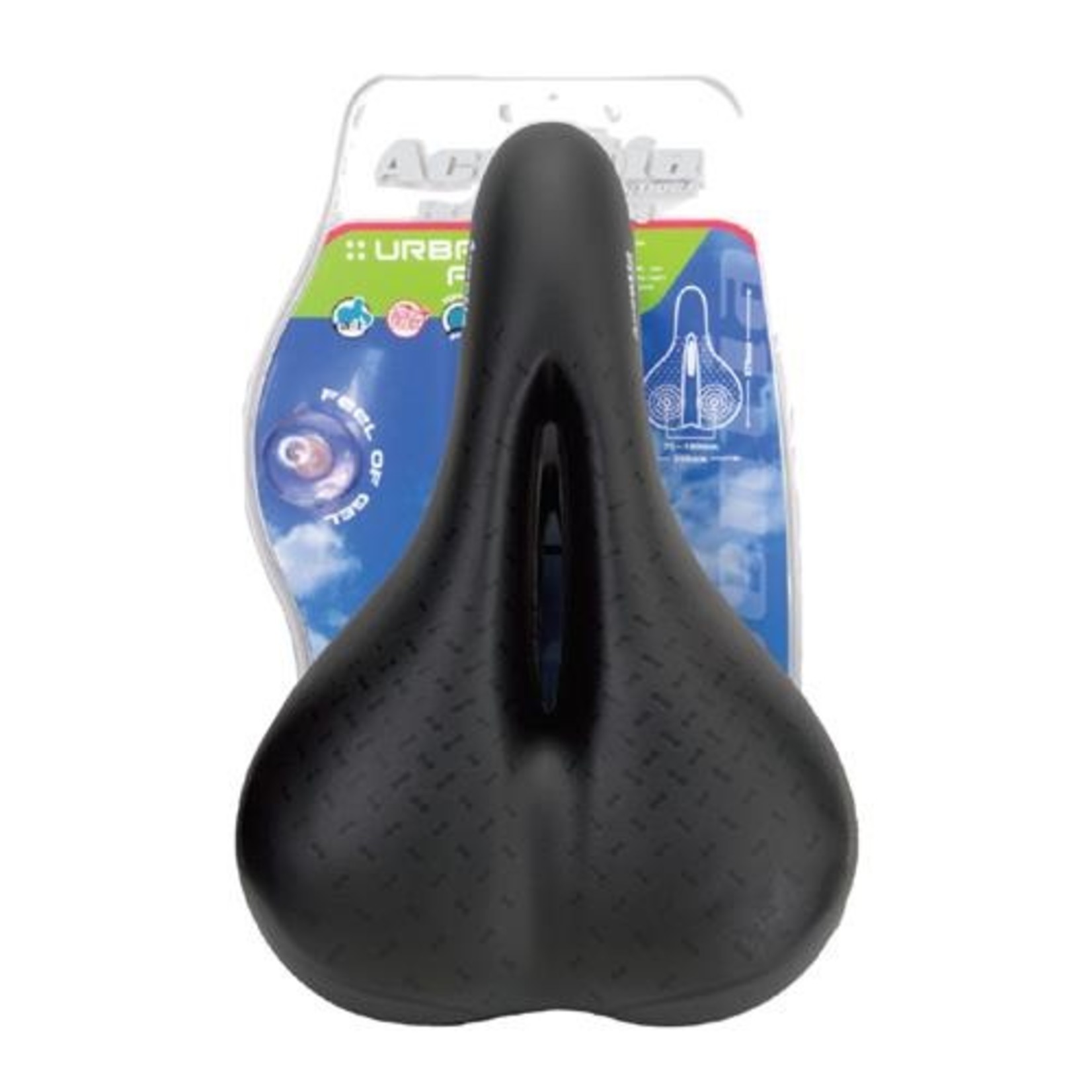 Acentia Acentia Urbani Aura Rail Base Bike/Cycling Saddle - L270XW200mm - Black