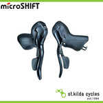 Microshift Microshift Dual Control Levers - R8 - 2 X 8 Speed, Drop Bar Aluminum / Steel