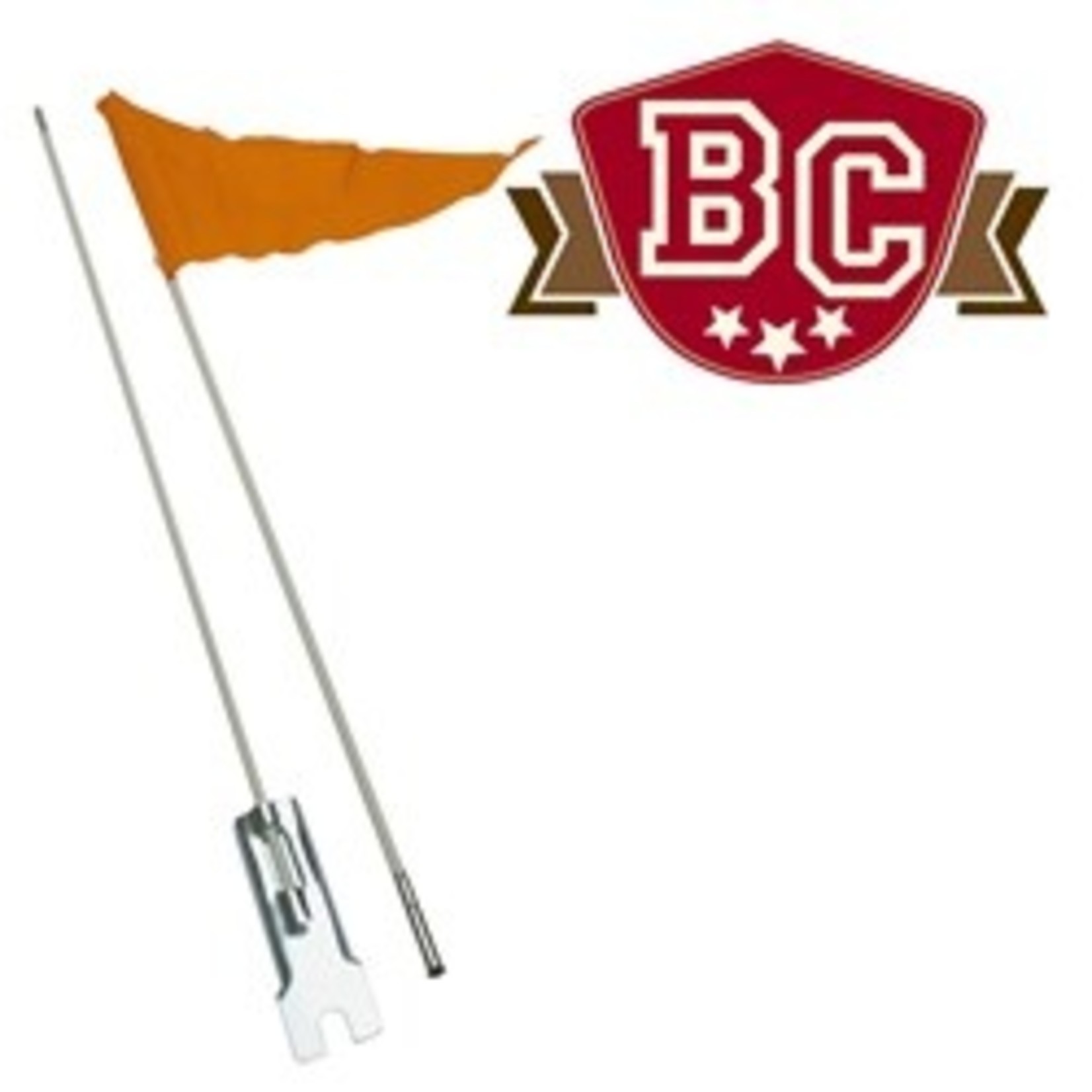 BC BC Bike/Cycling Safety Flag - Orange Adjustable Pole Height - 1m to1.5m