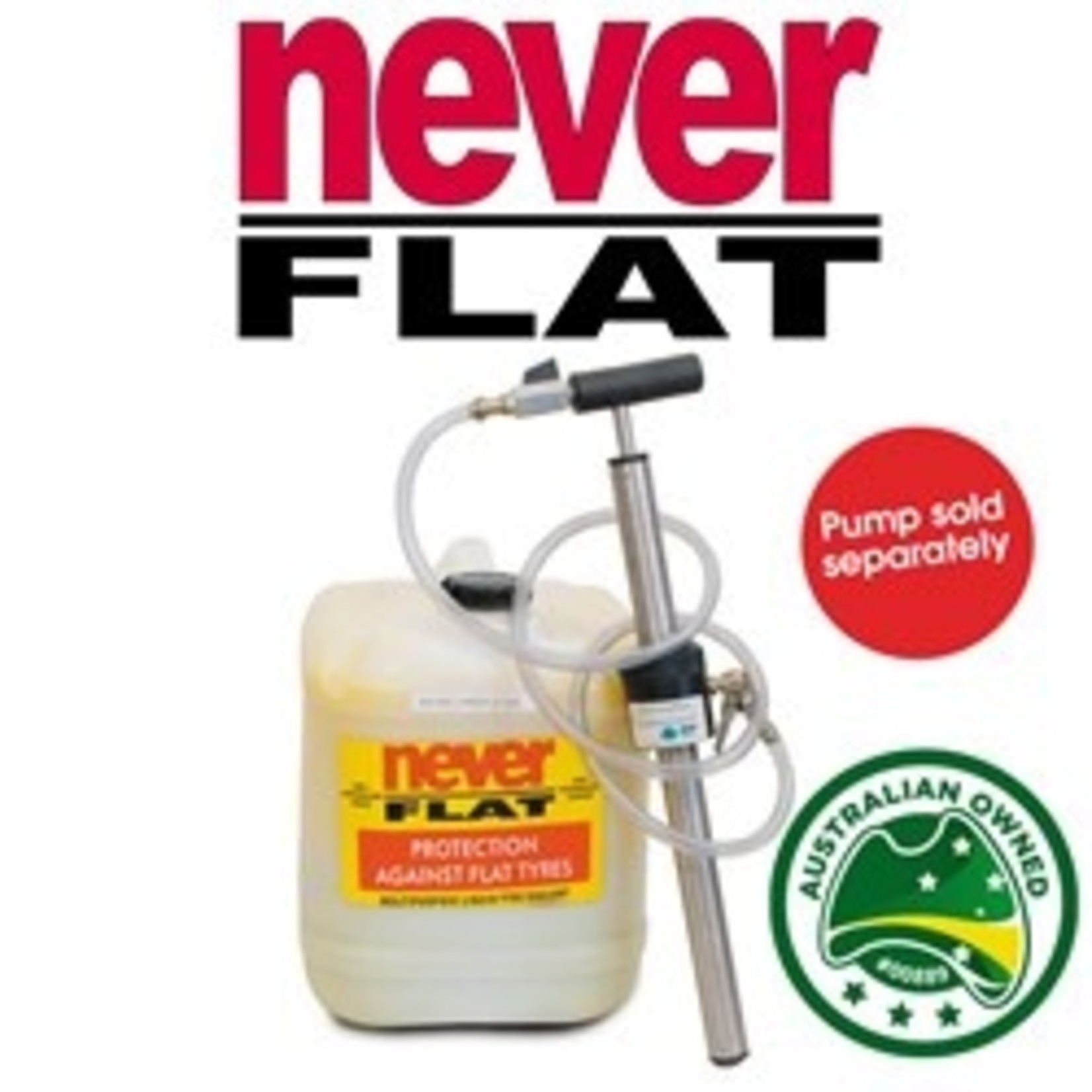 Never Flat Never Flat NF20L Multipurpose Liquid Tyre Sealant - 20 Litre