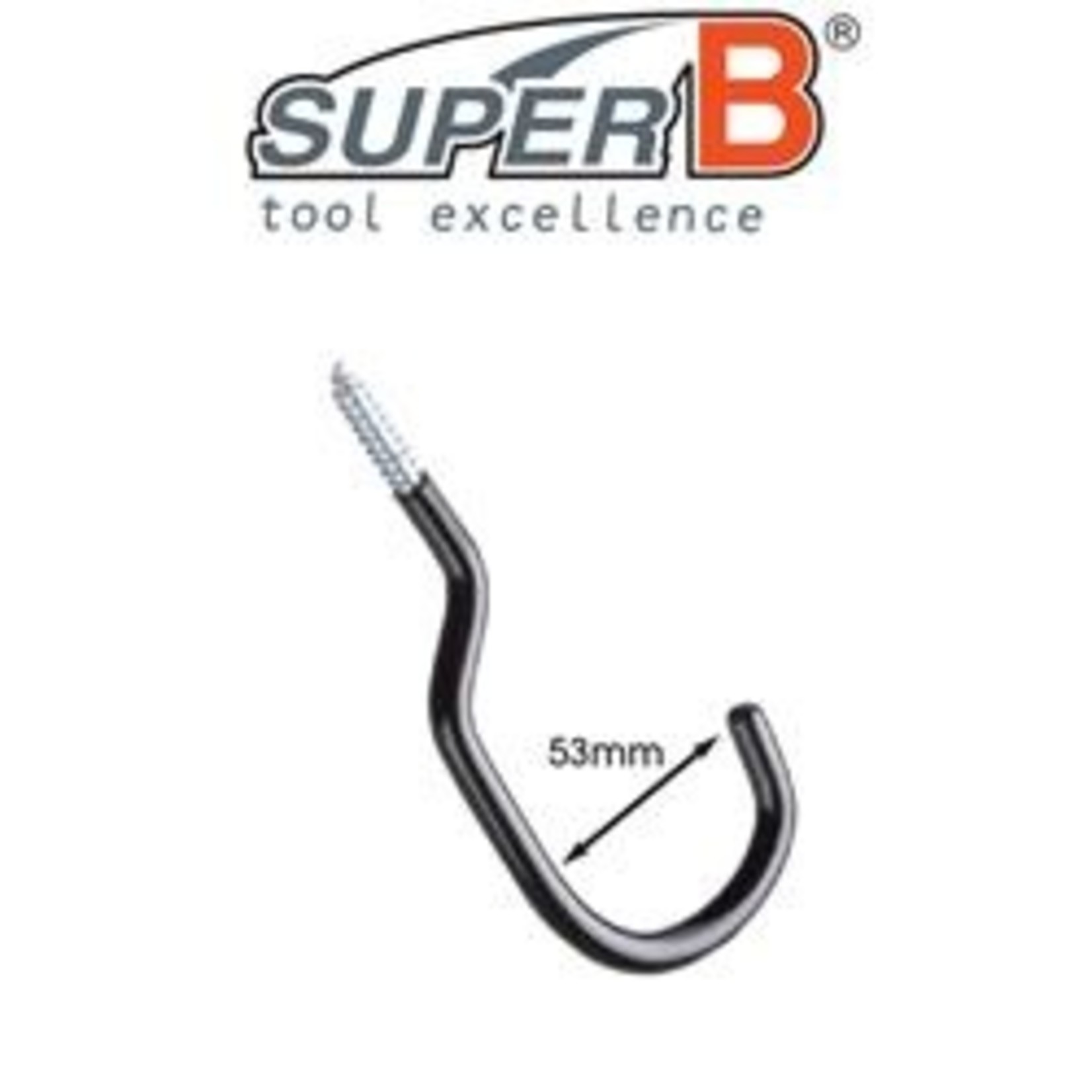 Super B SuperB Storage Mounted Hook - 53mm With A Nylon Nail Anchor - Bike Tool