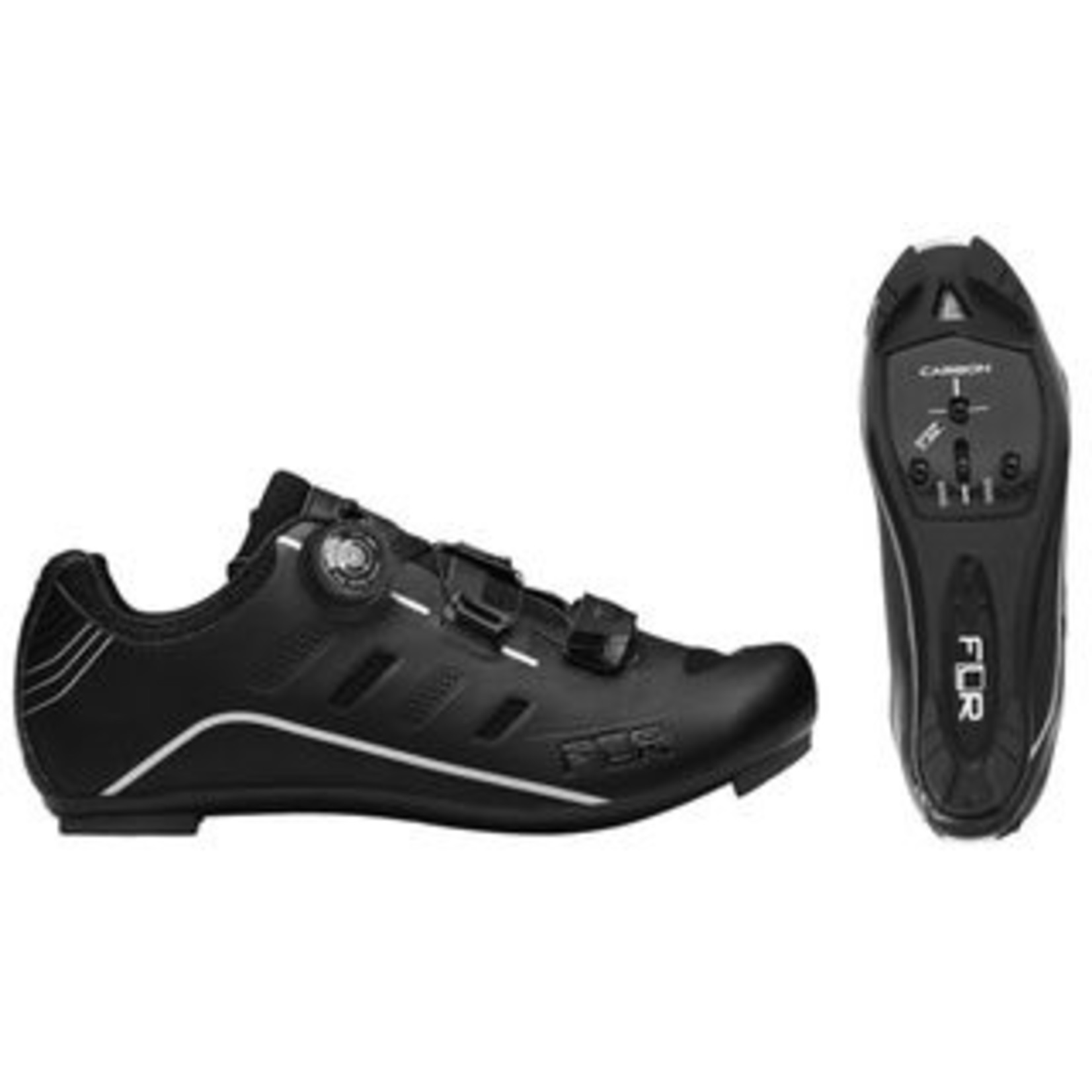 FLR FLR F-22-II - Pro Road Shoes - R350 Carbon Plate - Single Dial - Size 39 - Black