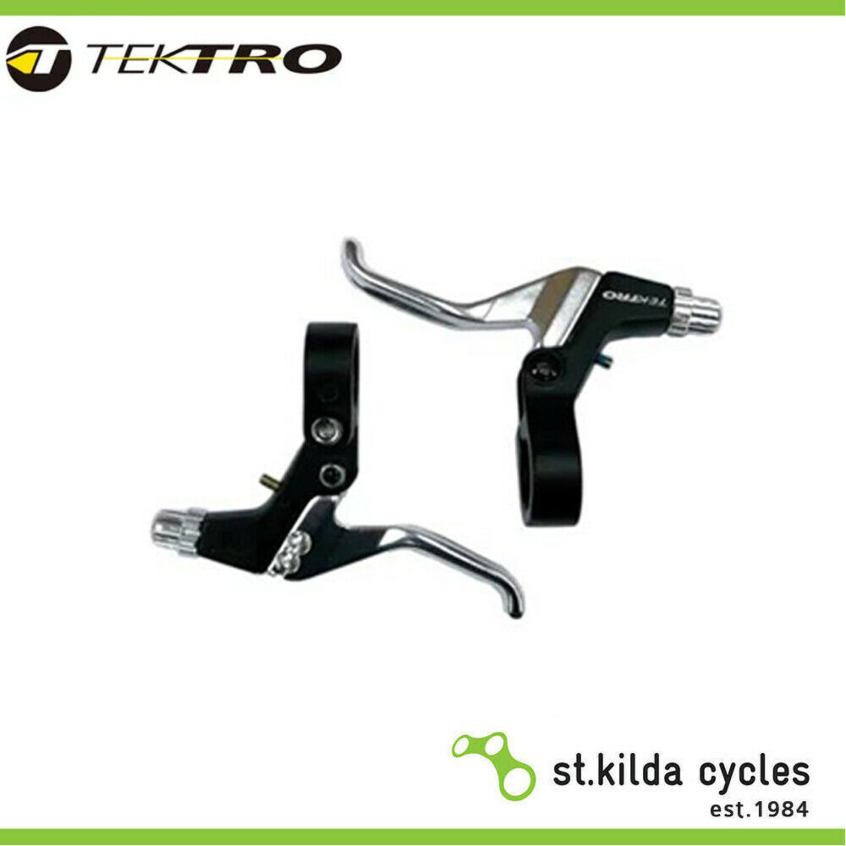 Tektro Tektro Brake Levers - 2 Finger With Caliper Cantilever -  Silver/Black (Pairs)