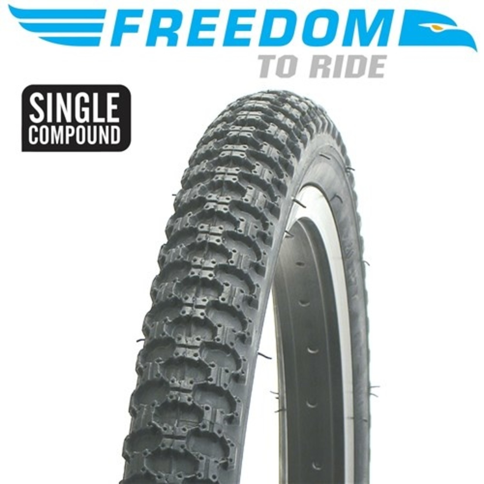 Freedom 2 X Freedom Bike Tyre - MX3 - 20" X 1.75" - Single Compound (Pair)