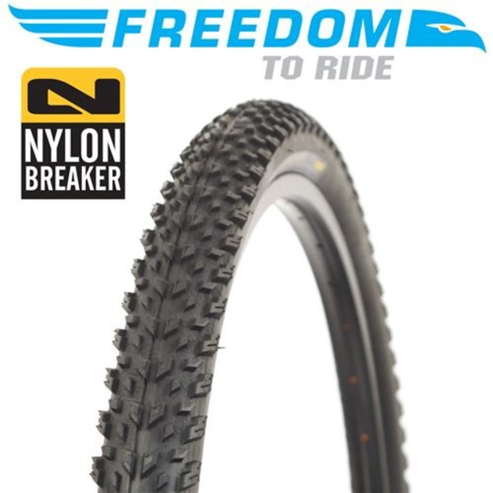 Freedom 2 X Freedom Bike Tyre - Cutlass - 27.5" X 2.0"- Wire Bead MTB Bicycle Tyre(Pair)