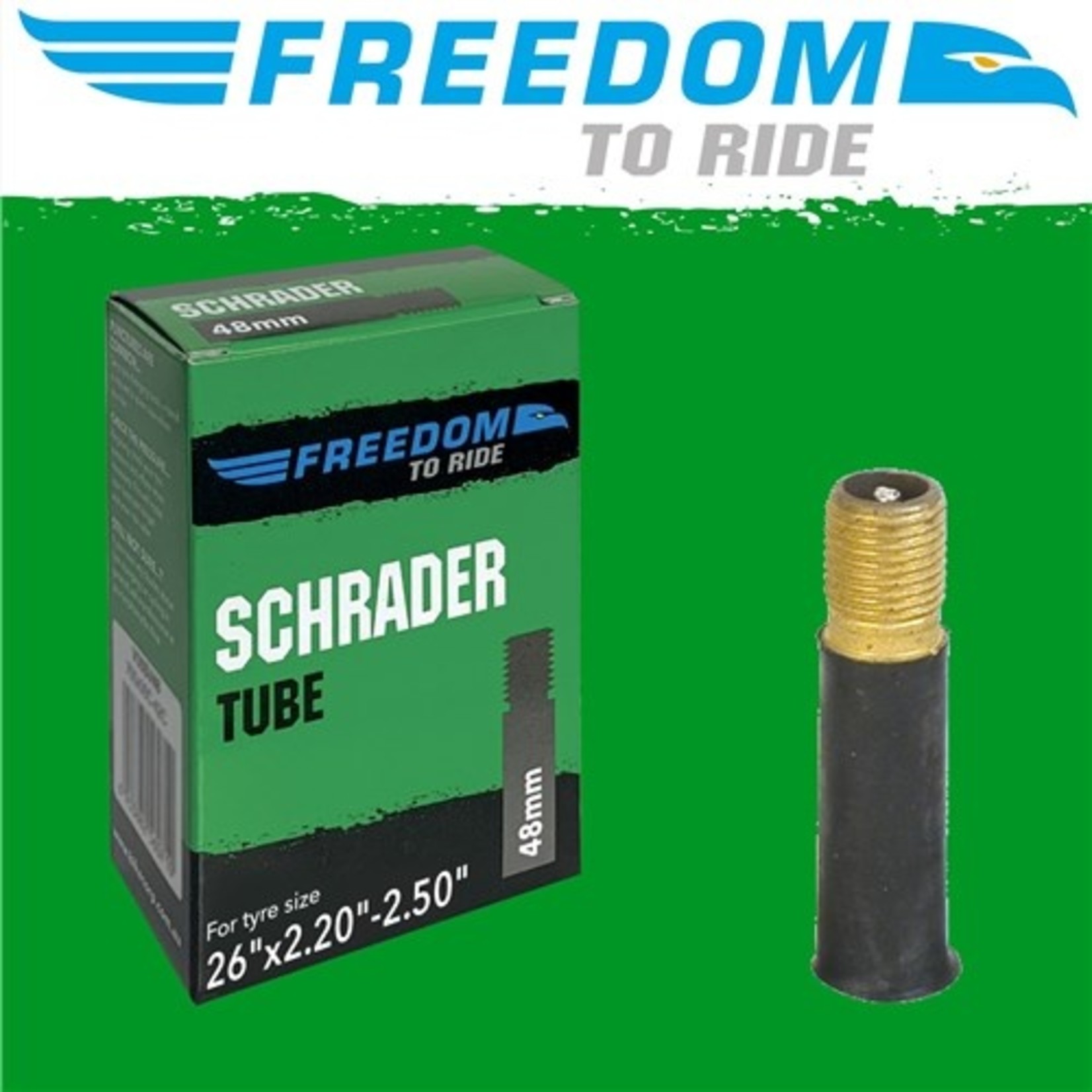 Freedom Freedom Bike Tube - 20"X1.50-1.75" - Schrader Valve 48mm - Pack of 2